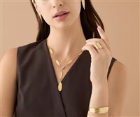 Necklace Marco Bicego Woman Lunaria in Yellow Gold Diamante 0.084 Ct CB2898-B - CB2898-B
